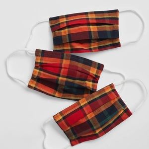 Face Mask 3 pack, plaid, accordion style, GAP KIDS